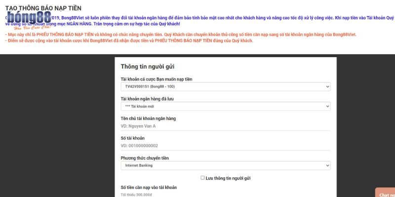 Hướng dẫn chi tiết 3 cách nạp tiền Bong88 an toàn, nhanh chóng 1 Thao tác nạp tiền Bong88 qua ví điện tử nhanh chóng